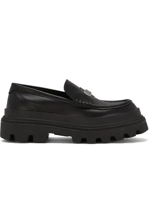 Dolce & Gabbana Logo-plaque leather loafers