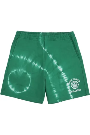 Sporty & Rich Emblem cotton track shorts