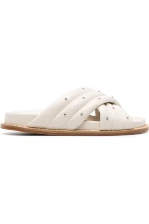 Fabiana Filippi Stud-detailed leather slides