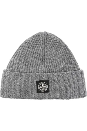Stone Island Compass-patch ribbed beanie
