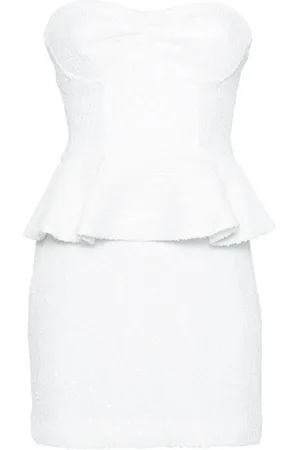 ROTATE Strapless sequined mini dress