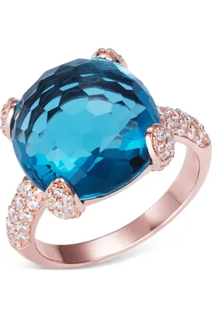 Anabela Chan 18kt rose gold vermeil Sugarloaf faceted topaz ring