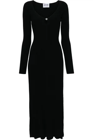 Moschino Ribbed-knit maxi dress