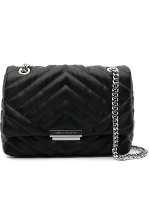 Armani Exchange Logo-plaque quilted shoulder-bag