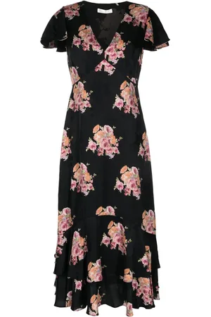 LOVESHACKFANCY Elowen floral-print midi dress