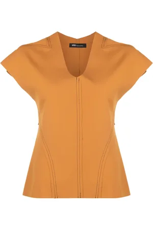 Uma Raquel Davidowicz Contrast-stitching V-neck top