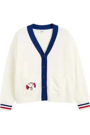 Chinti & Parker X Peanuts Snoopy-appliqu?? cardigan