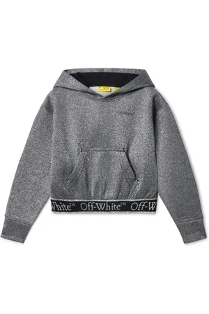 OFF-WHITE Bookish Logo Band metallic hoodie