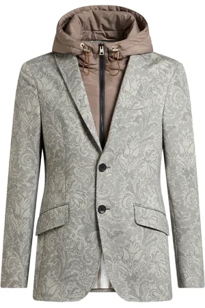 Etro Floral print with vest insert blazer