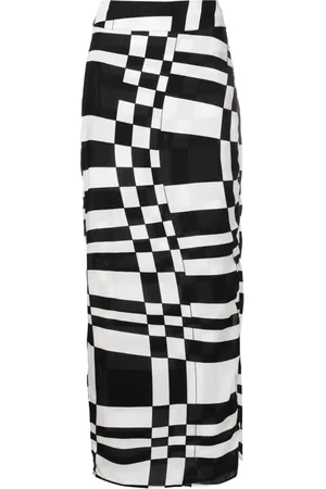 AMIR SLAMA Geometric-print midi skirt