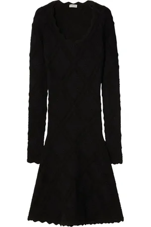Burberry Aran long-sleeve knitted dress