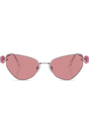 Swarovski Hinged crystal-embellished cat-eye sunglasses