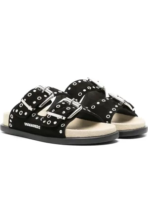 Dsquared2 Stud-embellished suede slides