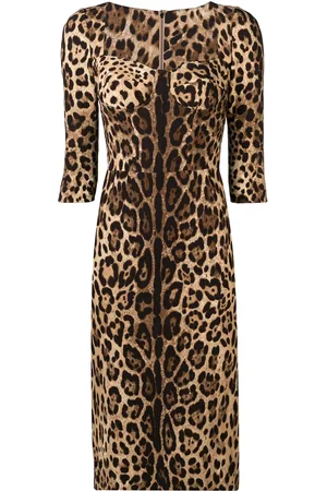 Dolce & Gabbana Leopard-print midi dress