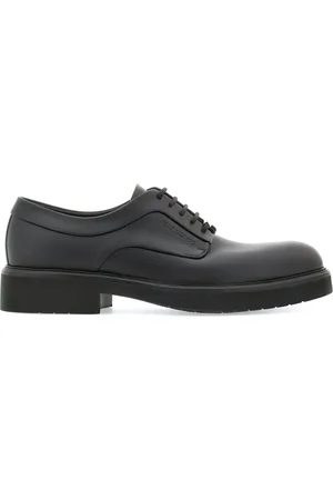 Salvatore Ferragamo Logo-debossed leather Derby shoes