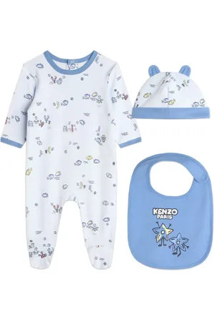 Kenzo Graphic-print organic cotton babygrow set