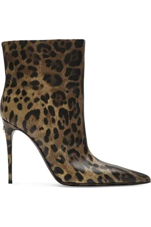 Dolce & Gabbana 105mm leopard-print leather boots