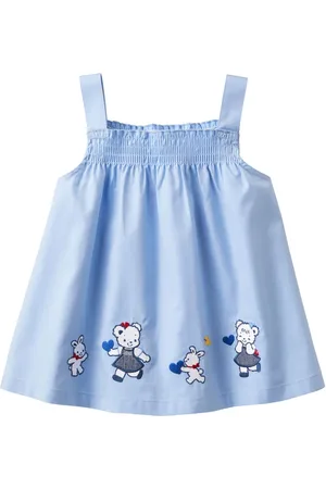 Familiar Motif-embroidered cotton dress