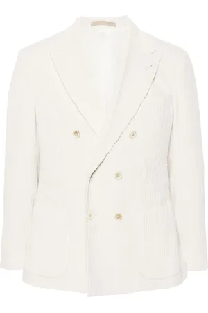 ELEVENTY Double-breasted corduroy blazer