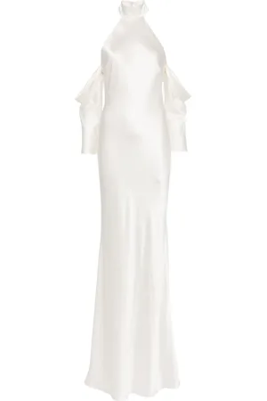 Michelle Mason Halterneck silk gown