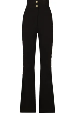 Dolce & Gabbana Button-detail bootcut high-waisted trousers