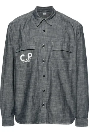 C.P. Company Logo-print chambray shirt