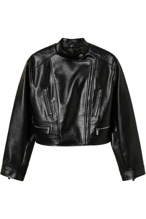 Twin-Set Faux-leather biker jacket