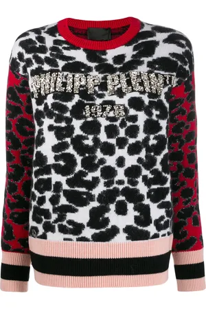 Philipp Plein Animal print fringed jumper