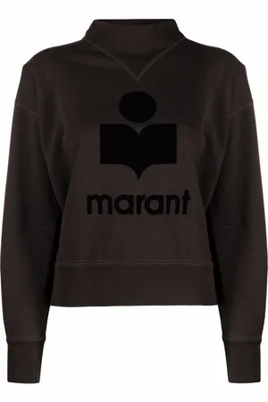 Isabel Marant Moby flocked-logo sweatshirt