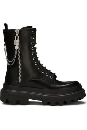 Dolce & Gabbana Chain link-detailed combat boots
