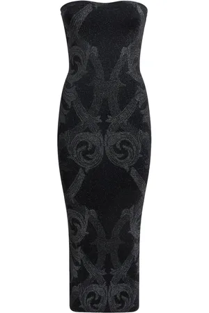 Etro X Wolford metallic-jacquard midi dress