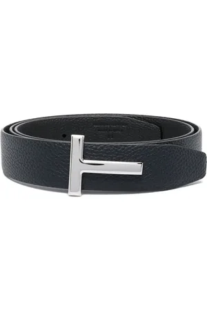 Tom Ford Logo-plaque leather belt