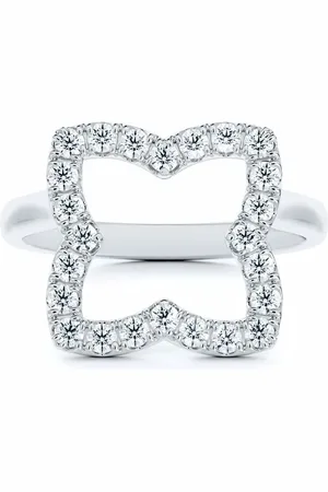 De Beers Platinum Enchanted Lotus crown ring