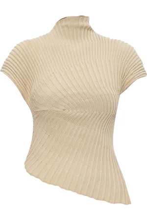 Cult Gaia Ribbed-knit T-shirt