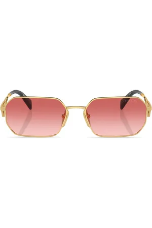 Prada Triangle-logo rectangular sunglasses