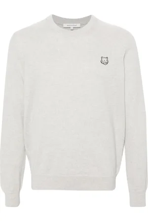 Maison Kitsuné Logo-patch cotton jumper