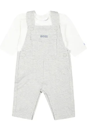 HUGO BOSS Logo-embossed dungarees set