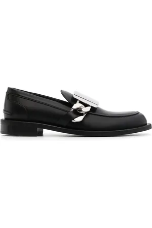 J.W.Anderson Logo-engraved leather loafers