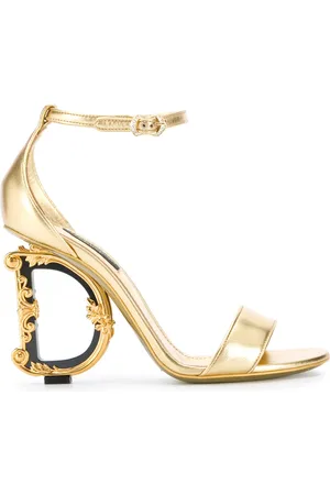 Dolce & Gabbana Baroque DG 105mm leather sandals
