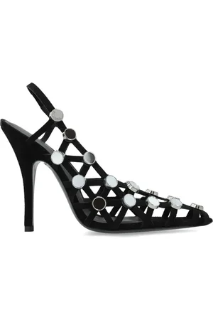 The Attico 100mm Grid pumps