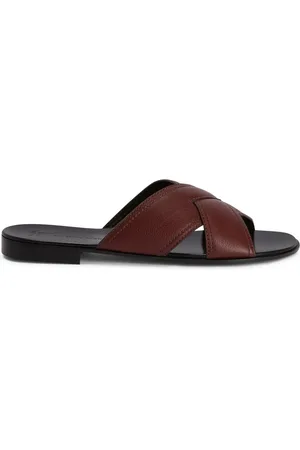 Giuseppe Zanotti Flavio crossover-strap leather slides