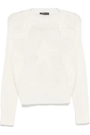 LORENA ANTONIAZZI Star-jacquard sweater