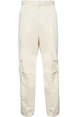 Prada Elasticated-cuff straight-leg trousers