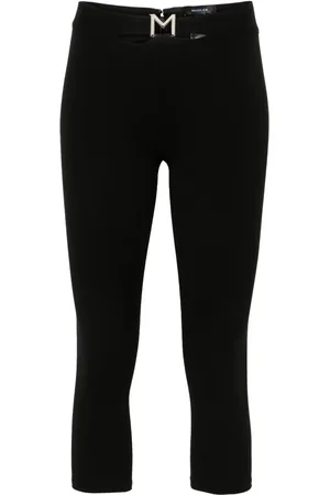 MUGLER Logo plaque knee-length trousers