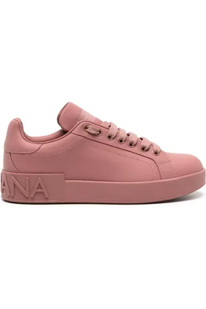 Dolce & Gabbana Embossed-logo leather sneakers