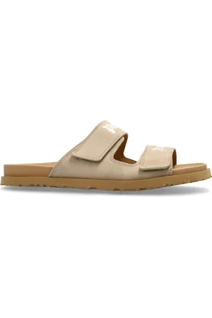 Palm Angels Logo-print leather slides
