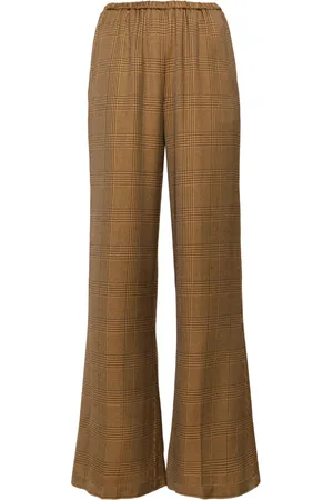 FORTE FORTE Glen???check patterned flared trousers