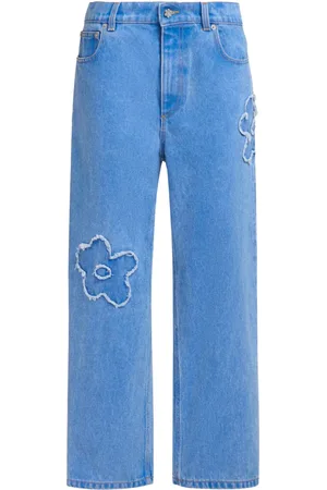 Marni Embroidered straight-leg jeans