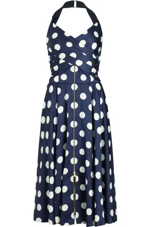 Patou Halterneck satin midi dress