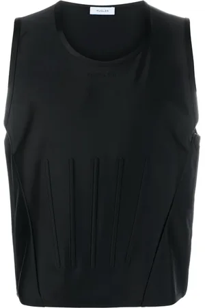 MUGLER Round-neck sleeveless top